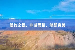 简约之魂，非减而精，够即完美
