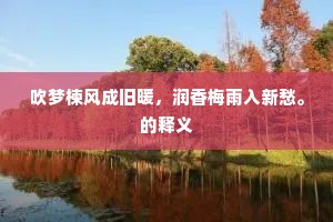 吹梦楝风成旧暖，润香梅雨入新愁。的释义