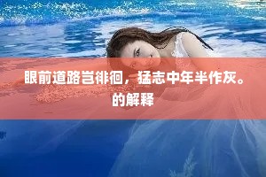 眼前道路岂徘徊，猛志中年半作灰。的解释