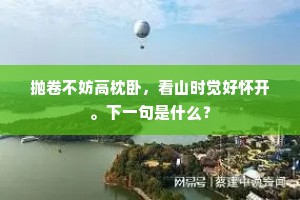 抛卷不妨高枕卧，看山时觉好怀开。下一句是什么？