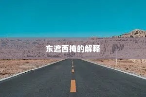 东遮西掩的解释