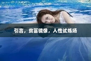 引言，贫富镜像，人性试炼场