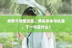 青眼今宜惟古是，黑头命未与仇谋。下一句是什么？