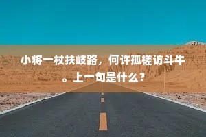 小将一杖扶岐路，何许孤槎访斗牛。上一句是什么？