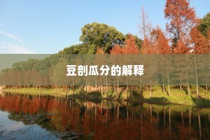 豆剖瓜分的解释