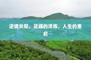 逆境长假，灵魂的淬炼，人生的重启