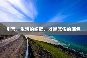 引言，生活的细碎，才是悲伤的底色