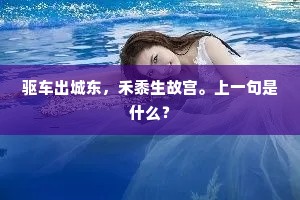 驱车出城东，禾黍生故宫。上一句是什么？