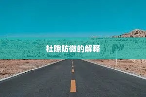 杜隙防微的解释