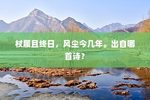 杖履且终日，风尘今几年。出自哪首诗？