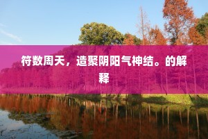 符数周天，造聚阴阳气神结。的解释