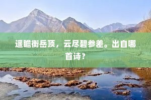 遥瞻衡岳顶，云尽碧参差。出自哪首诗？