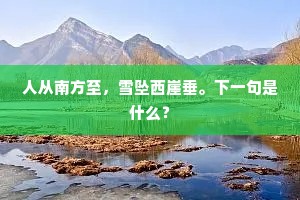 人从南方至，雪坠西崖垂。下一句是什么？