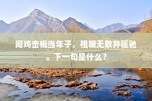 闻鸡击楫当年子，祖鞭无数并驱驰。下一句是什么？