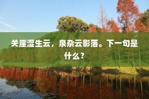 关崖湿生云，泉杂云影落。下一句是什么？