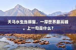 天马水生当振鬣，一摩世界最高峰。上一句是什么？