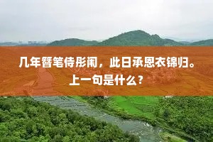 几年簪笔侍彤闱，此日承恩衣锦归。上一句是什么？