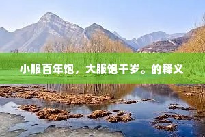 小服百年饱，大服饱千岁。的释义