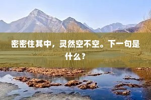 密密住其中，灵然空不空。下一句是什么？