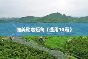 唯美励志短句（通用10篇）