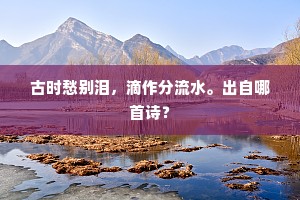 古时愁别泪，滴作分流水。出自哪首诗？