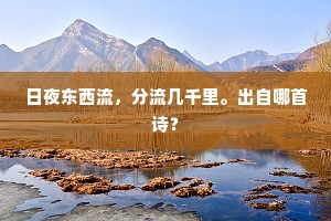 日夜东西流，分流几千里。出自哪首诗？