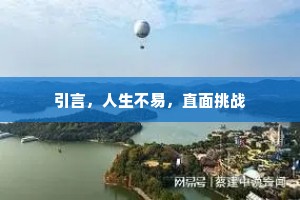 引言，人生不易，直面挑战