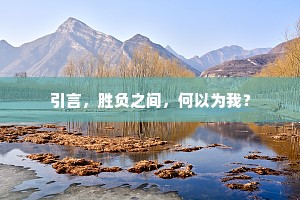 引言，胜负之间，何以为我？
