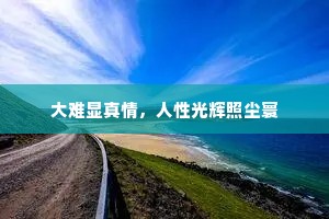 大难显真情，人性光辉照尘寰