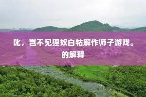 叱，岂不见狸奴白牯解作师子游戏。的解释