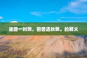 诸路一时败，困兽遇秋畋。的释义