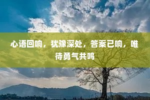 心语回响，犹豫深处，答案已响，唯待勇气共鸣