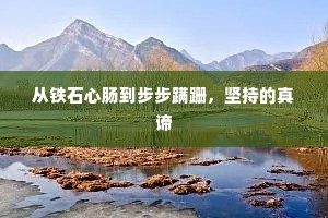 从铁石心肠到步步蹒跚，坚持的真谛