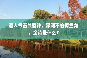 道人考击晨昏钟，深渊不怕惊鱼龙。全诗是什么？