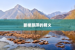 断梗飘萍的释义