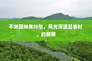 不听疏林黄叶坠，风光浑道是春时。的解释