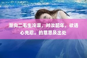 渐向二毛生冷凛，对汝韶年，欲语心先忍。的意思及出处