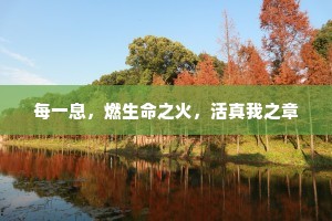 每一息，燃生命之火，活真我之章