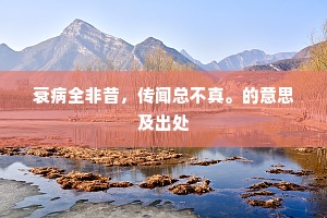 衰病全非昔，传闻总不真。的意思及出处