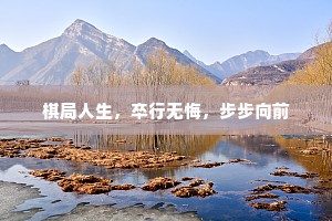棋局人生，卒行无悔，步步向前