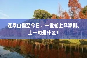连累山僧至今日，一重枷上又添枷。上一句是什么？