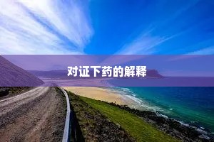 对证下药的解释