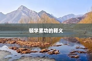 顿学累功的释义