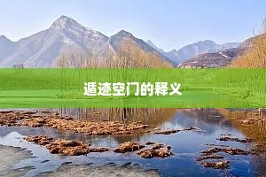 遁迹空门的释义