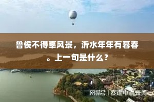 鲁侯不得辜风景，沂水年年有暮春。上一句是什么？