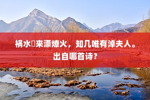 祸水歘来漂燎火，知几唯有淖夫人。出自哪首诗？