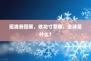 拓境新图展，收功寸草横。全诗是什么？