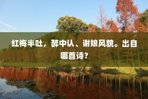 红梅半吐，醉中认、谢娘风貌。出自哪首诗？