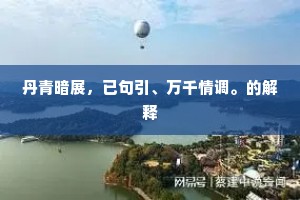丹青暗展，已句引、万千情调。的解释