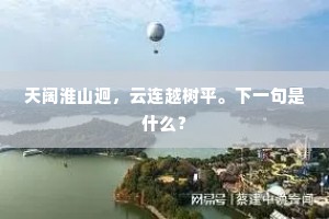 天阔淮山迥，云连越树平。下一句是什么？